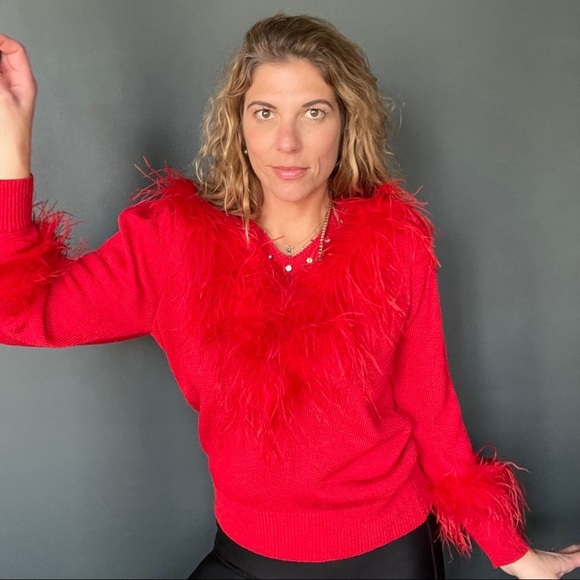 Feather Cuff Detail Sweaters